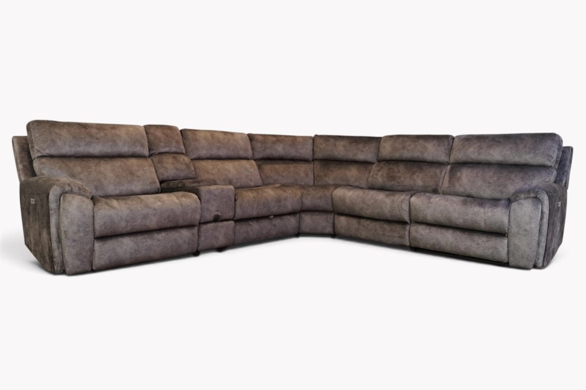 Bronx Large Modular Power Reclining Corner Sofa, Dapple Charcoal