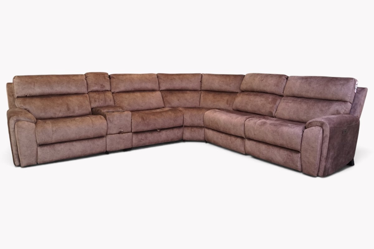 Bronx Large Modular Power Reclining Corner Sofa, Dapple Mink