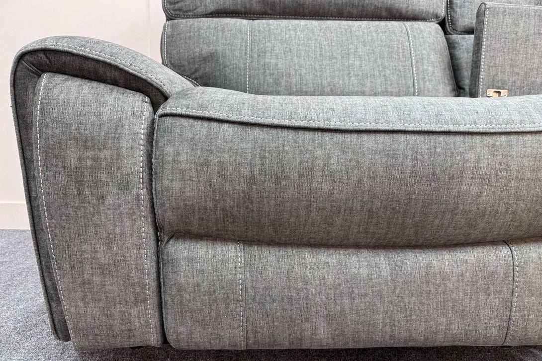 Brooklyn Modular Power Reclining Corner Sofa, Grey