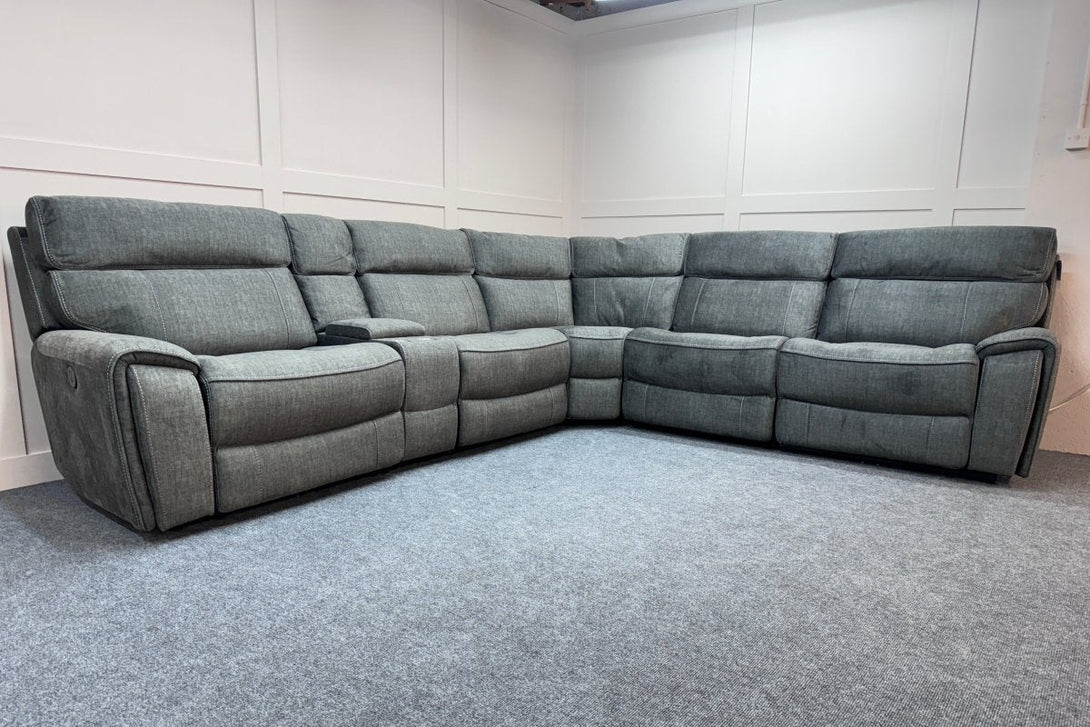 Brooklyn Modular Power Reclining Corner Sofa, Grey