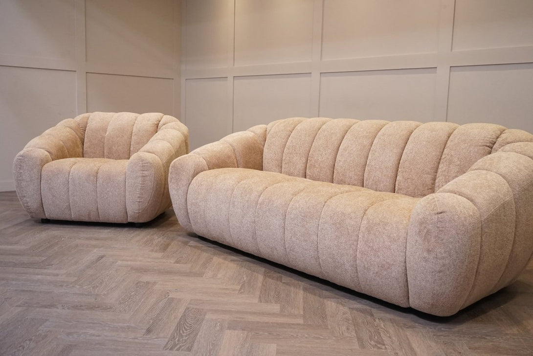 Bubble Large 3 Seater Sofa & Armchair, Cashmere Sand