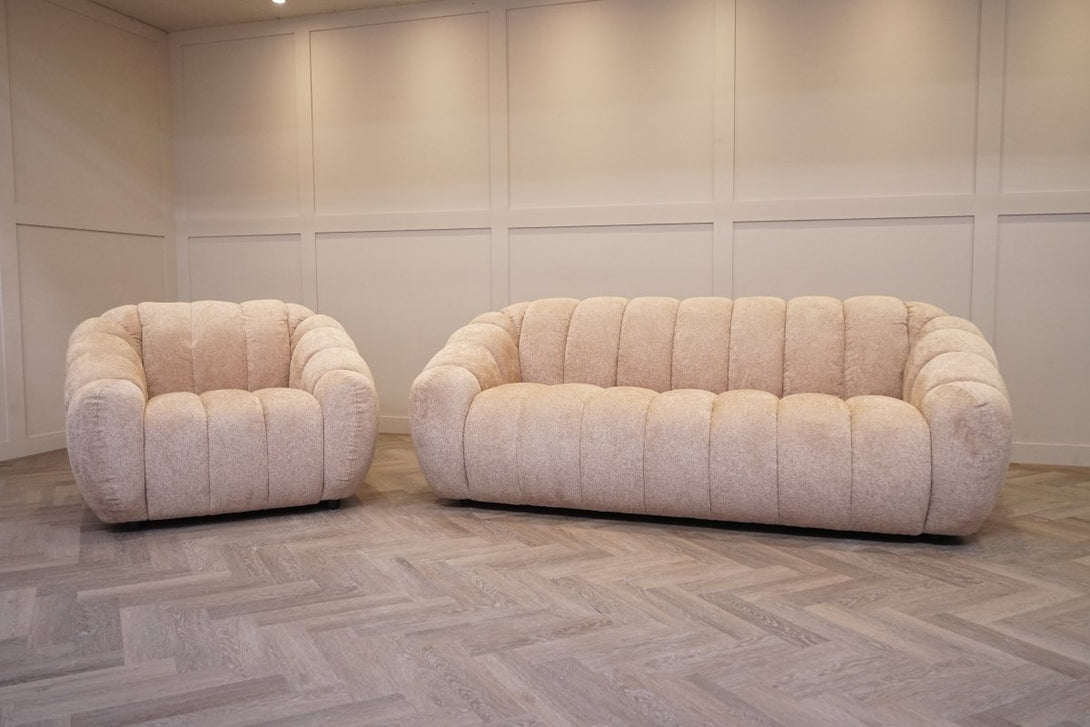 Bubble Large 3 Seater Sofa & Armchair, Cashmere Sand
