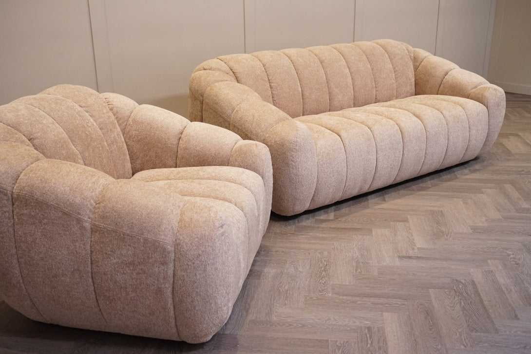 Bubble Large 3 Seater Sofa & Armchair, Cashmere Sand