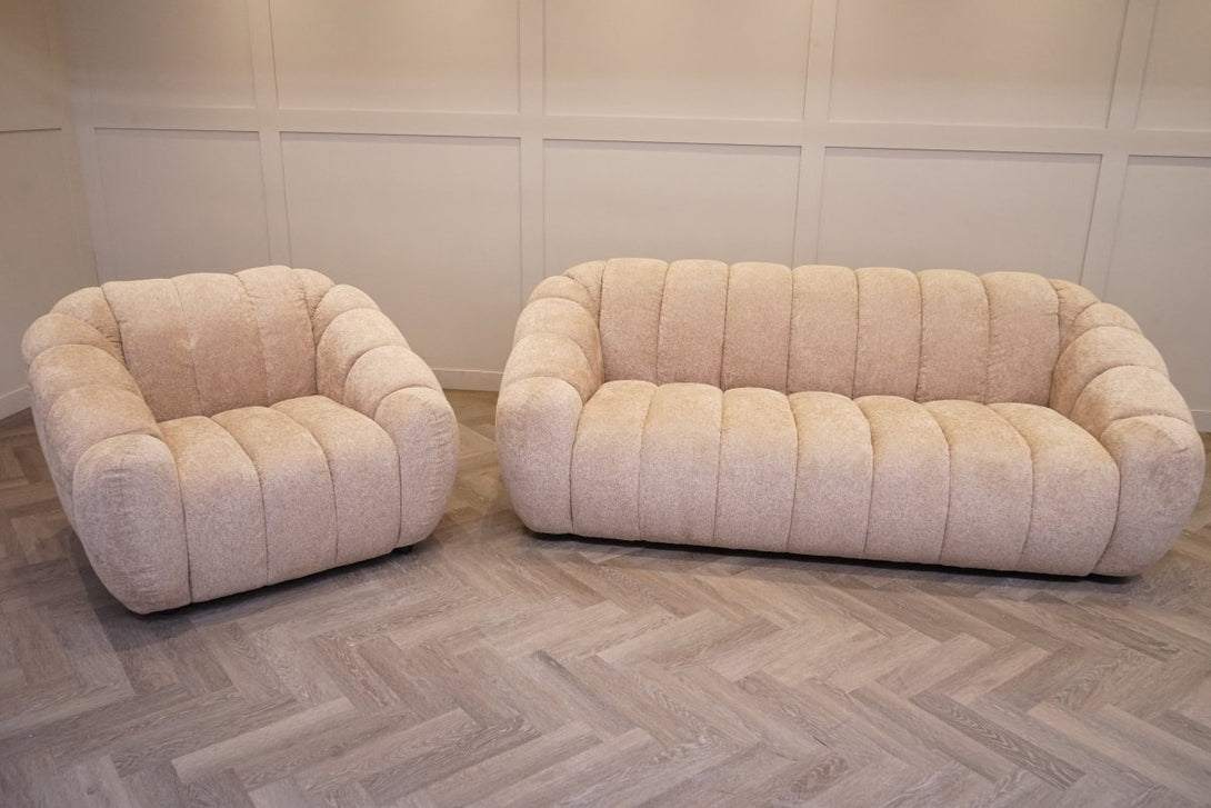 Bubble Large 3 Seater Sofa & Armchair, Cashmere Sand