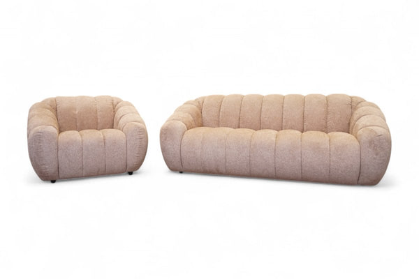 Bubble Large 3 Seater Sofa & Armchair, Cashmere Sand