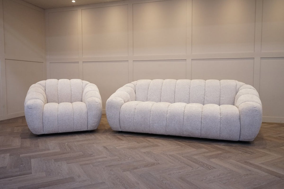 Bubble Large 3 Seater Sofa & Armchair, Cloudy Grey