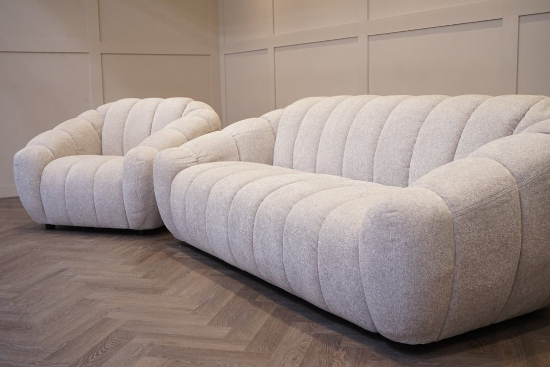 Bubble Large 3 Seater Sofa & Armchair, Cloudy Grey