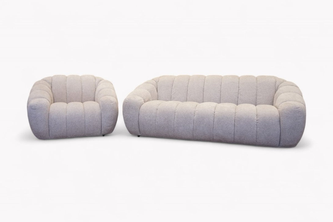 Bubble Large 3 Seater Sofa & Armchair, Cloudy Grey