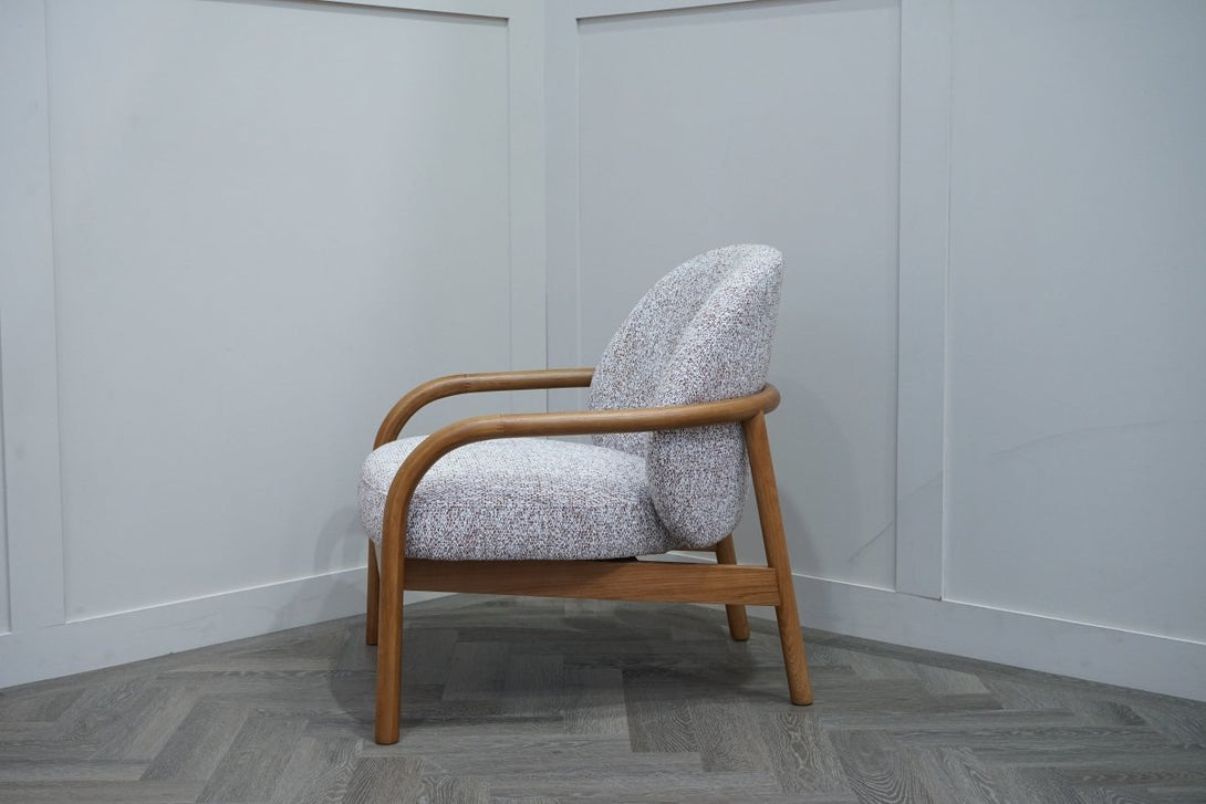 Burrow Armchair, Walnut Leg, Fleck Biscuit