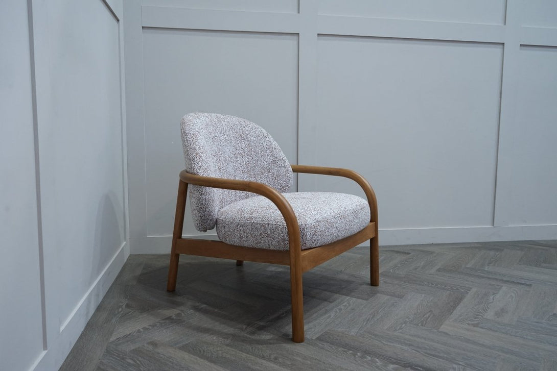 Burrow Armchair, Walnut Leg, Fleck Biscuit