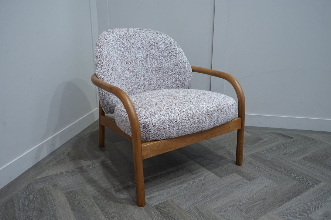 Burrow Armchair, Walnut Leg, Fleck Biscuit