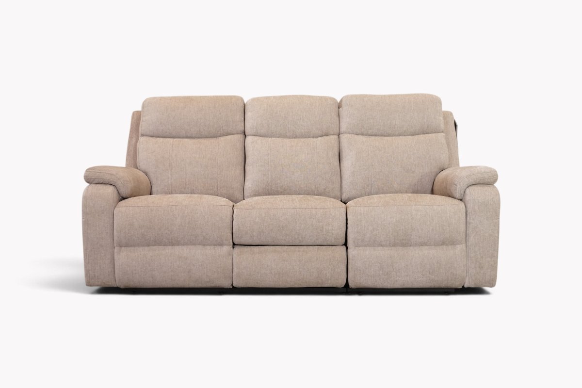 Calboli 3 Seater Power Reclining Sofa, Linen Beige