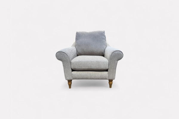 Camber Armchair, Easy Clean Chenille Natural