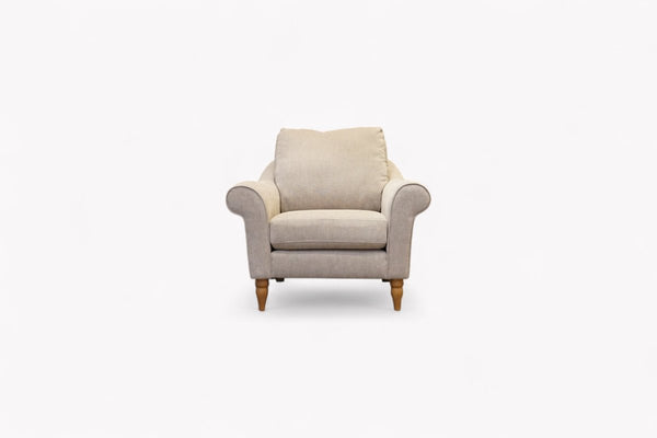 Camber Armchair, Easy Clean Chenille Natural