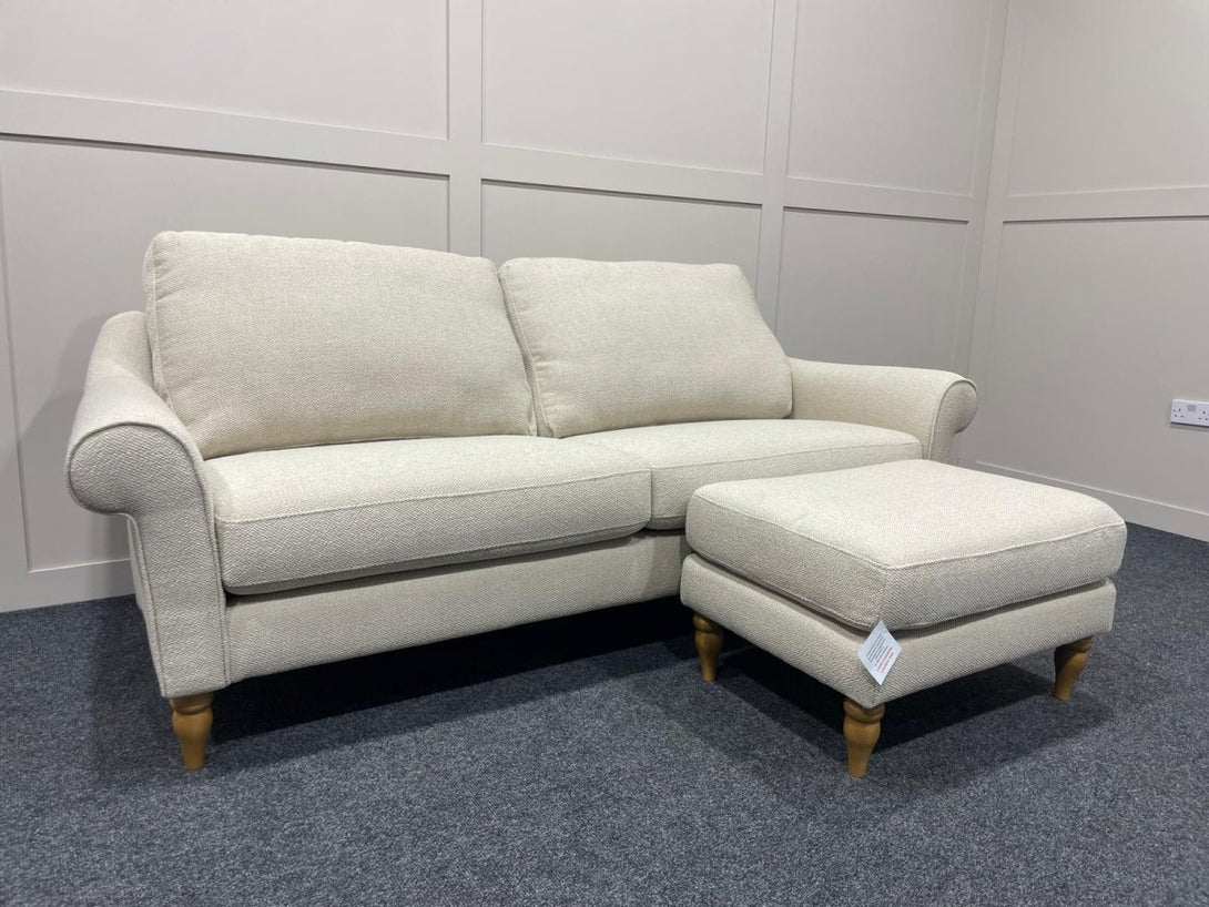 Camber Grand 4 Seater Sofa & Footstool, Twisted Boucle Putty