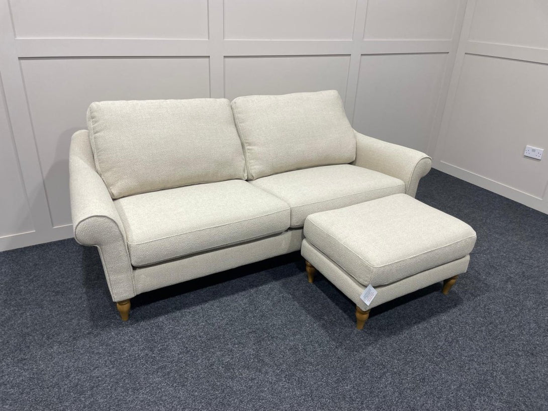 Camber Grand 4 Seater Sofa & Footstool, Twisted Boucle Putty