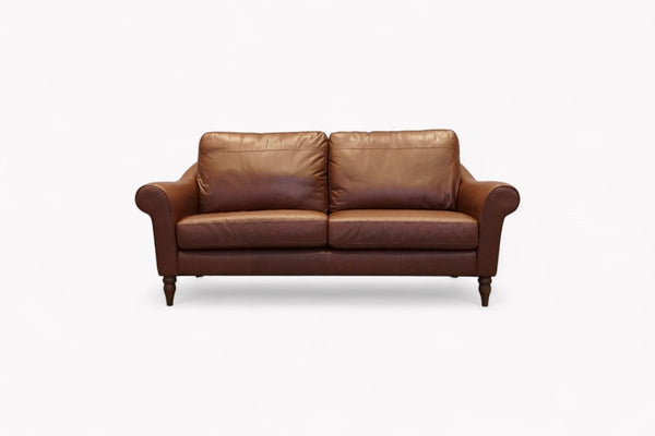 Camber Large 3 Seater Leather Sofa, Premium Cocoa