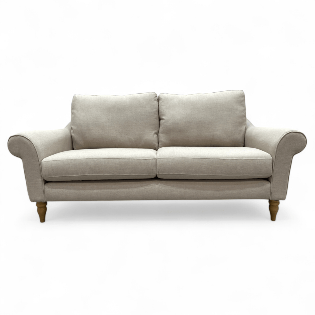 Camber Large 3 Seater Seater Sofa, Relaxed Linen Biscuit Fabric