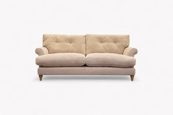 Cambridge Large 3 Seater Sofa, Plush Chenille Cream