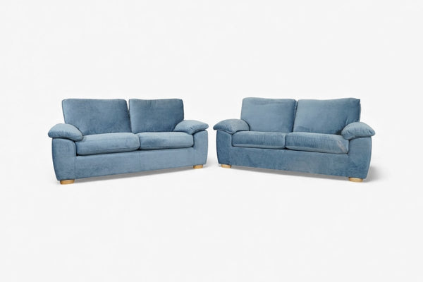 Camden 2 x 2 Seater Sofas, Aquaclean Titan Blue