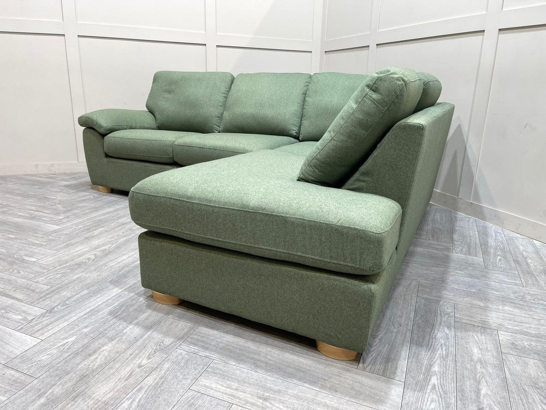 Camden 5+ Seater RHF Corner End Chaise, Brushed Tweed Green