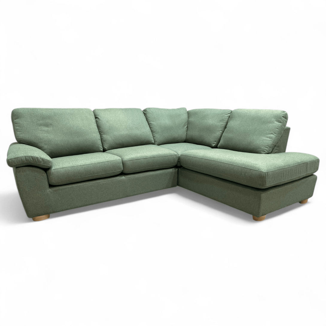 Camden 5+ Seater RHF Corner End Chaise, Brushed Tweed Green