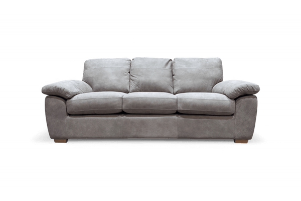 Camden Grand 4 Seater Leather Sofa, Demetra Grey