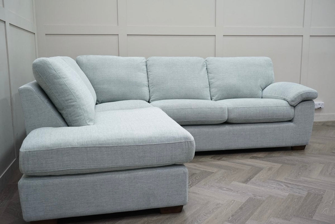 Camden LHF Corner End Chaise, Chunky Chenille Seagrass