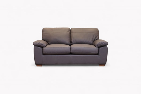 Camden Medium 2 Seater Leather Sofa, Matt Chocolate