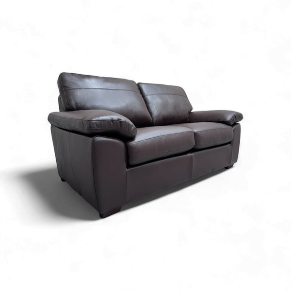 Camden Medium 2 Seater Leather Sofa, Nature Brown