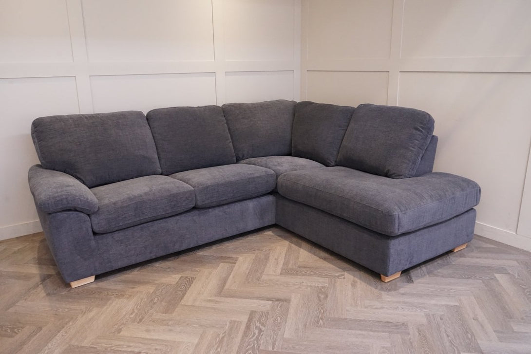 Camden RHF Corner End Chaise, Chunky Chenille Charcoal