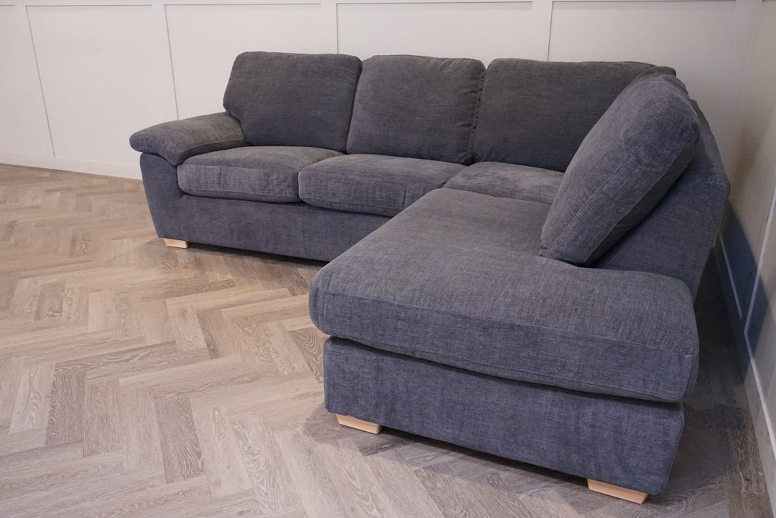 Camden RHF Corner End Chaise, Chunky Chenille Charcoal