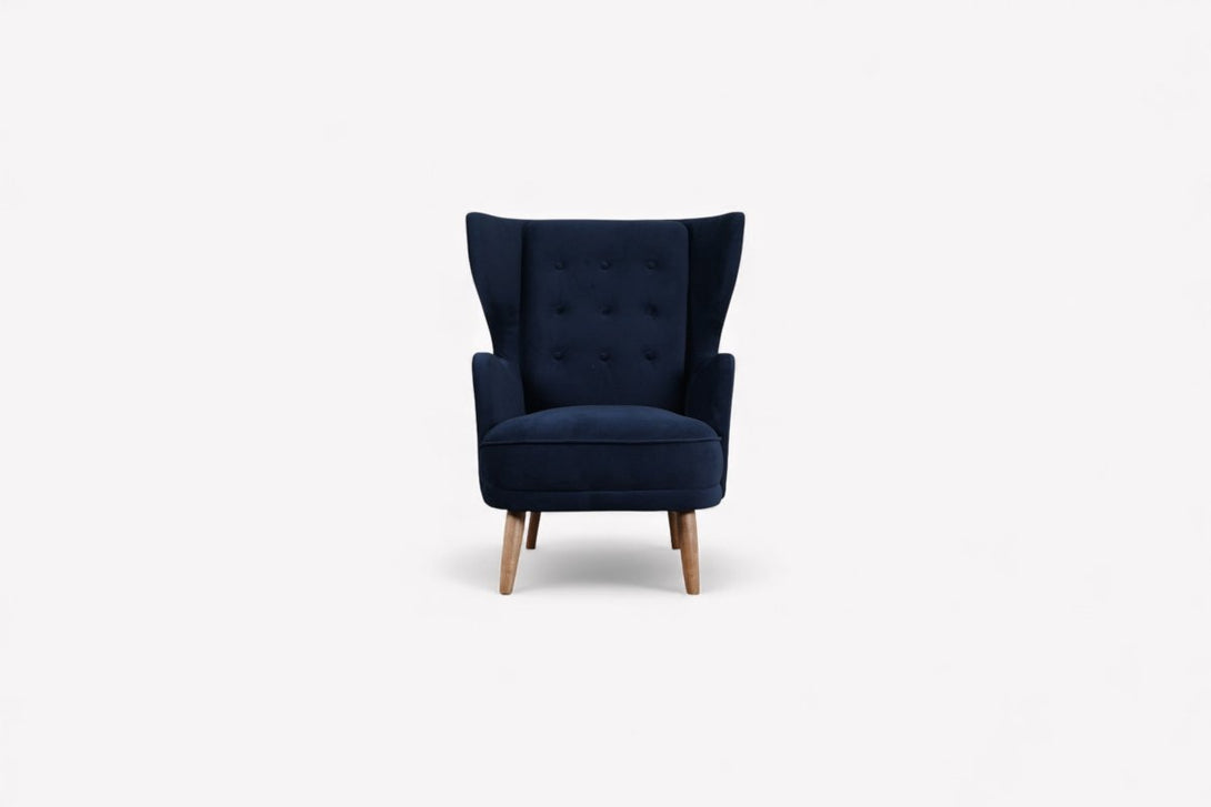 Canopy Armchair, Plush Velvet Navy