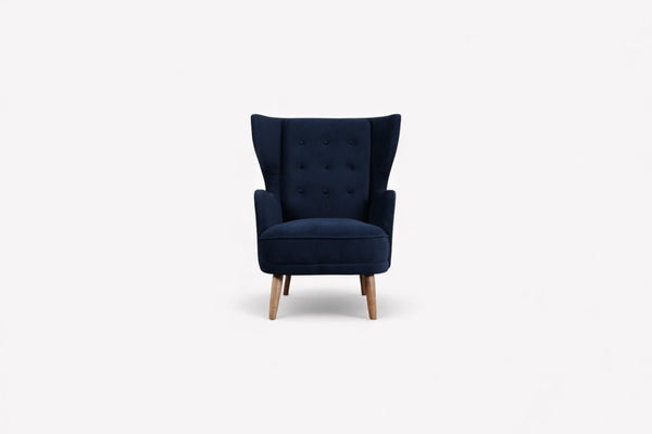 Canopy Armchair, Plush Velvet Navy