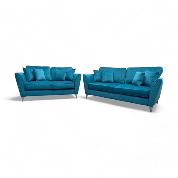 Canterbury 3 + 2 Seater Sofas, Plush Velvet Jade