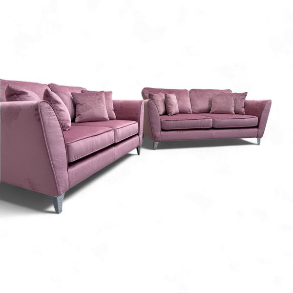 Canterbury 3 + 2 Seater Sofas, Recycled Toro Old Rose