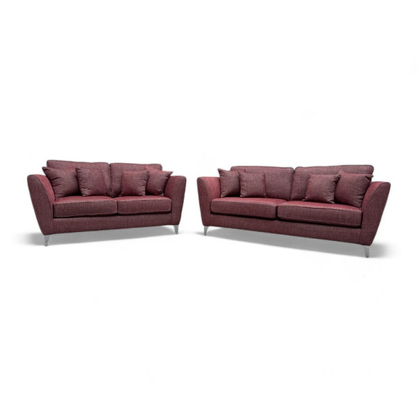 Canterbury 3 + 2 Seater Sofas, Touch Terracotta