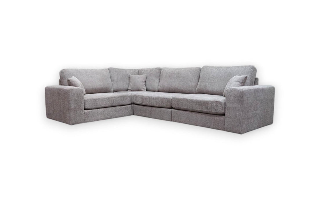 Carina LHF Modular Corner Sofa, Natural Teddy Boucle