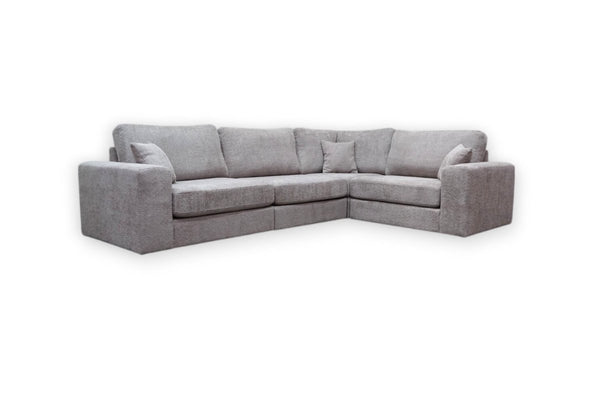 Carina RHF Modular Corner Sofa, Natural Teddy Boucle