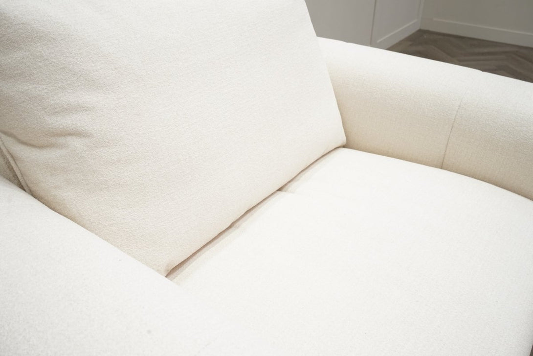 Cassie Armchair & Footstool, Smooth Boucle Ivory
