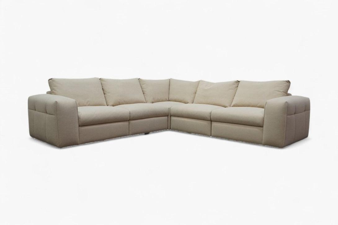 Cassie XL Large Corner Sofa, Smooth Boucle Sand