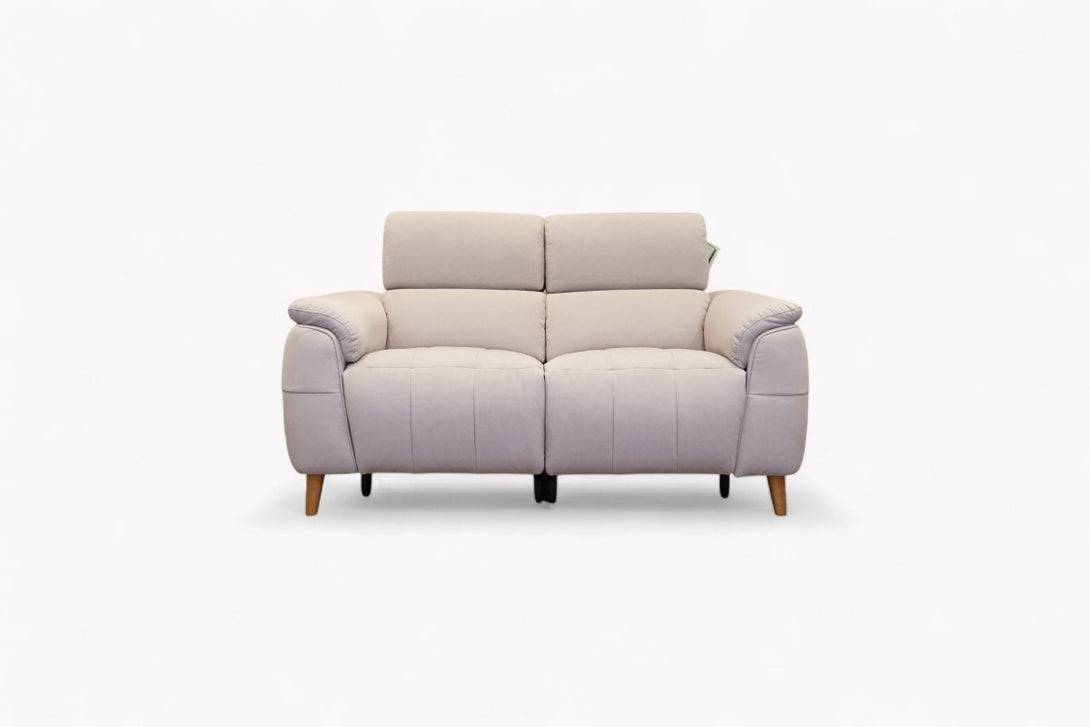 Cassius Small 2 Seater Fabric Sofa, Power Headrests / Power Recliner