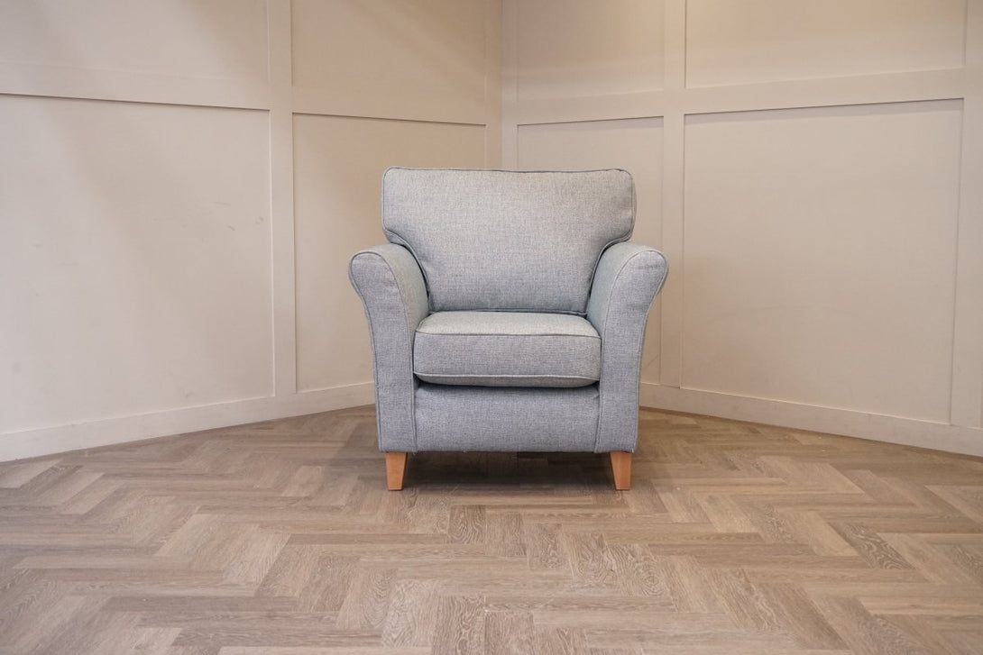 Charlotte II Armchair, Aquaclean Aston Blue