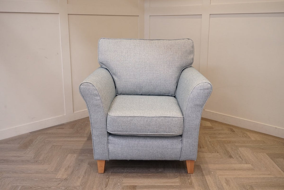 Charlotte II Armchair, Aquaclean Aston Blue