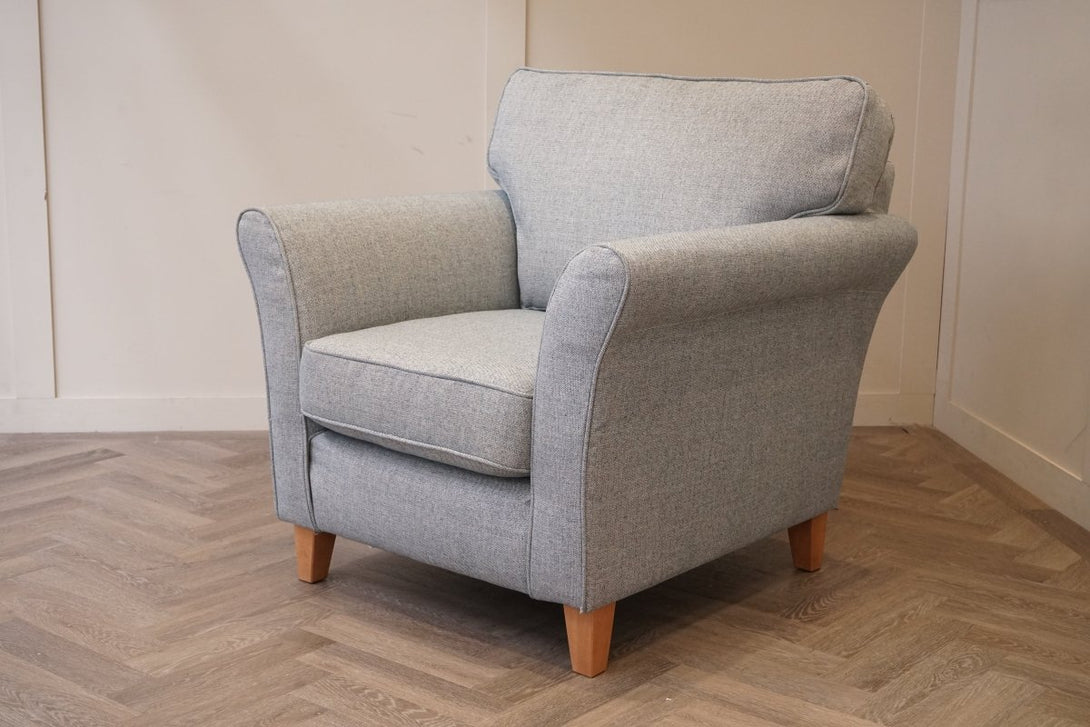 Charlotte II Armchair, Aquaclean Aston Blue
