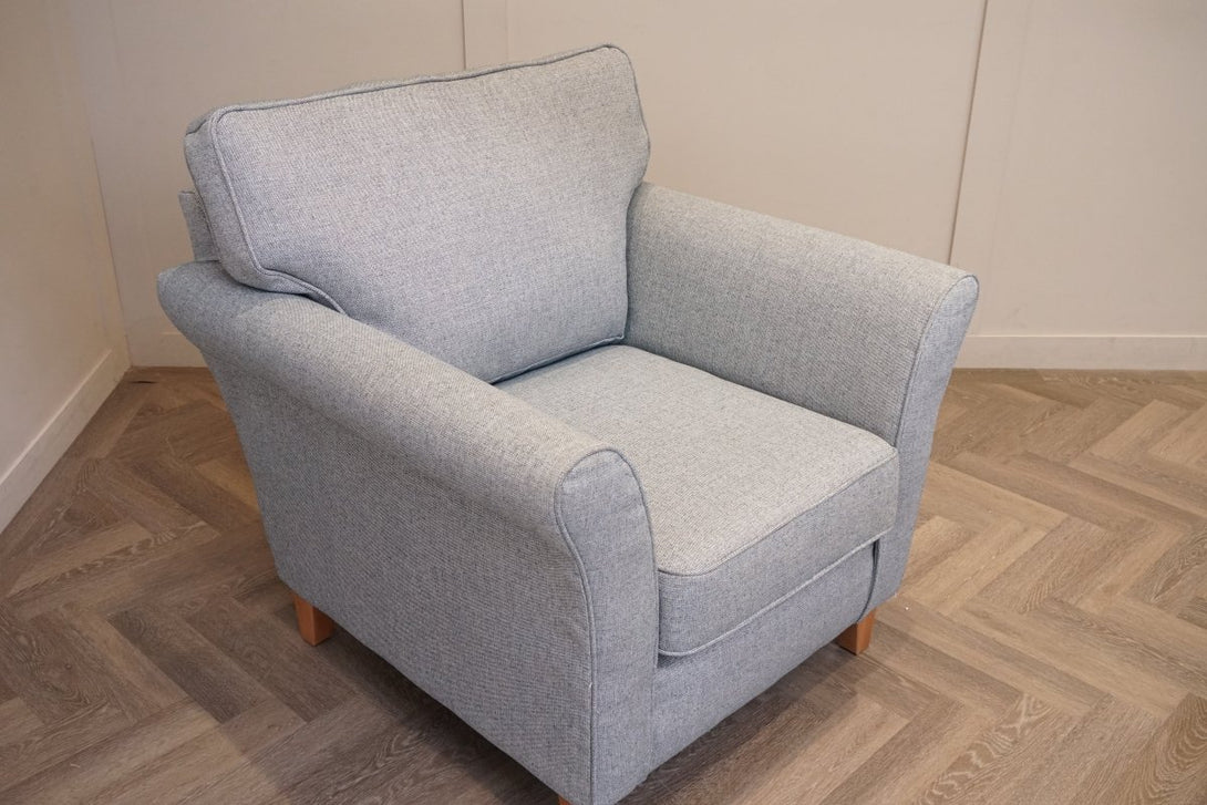 Charlotte II Armchair, Aquaclean Aston Blue