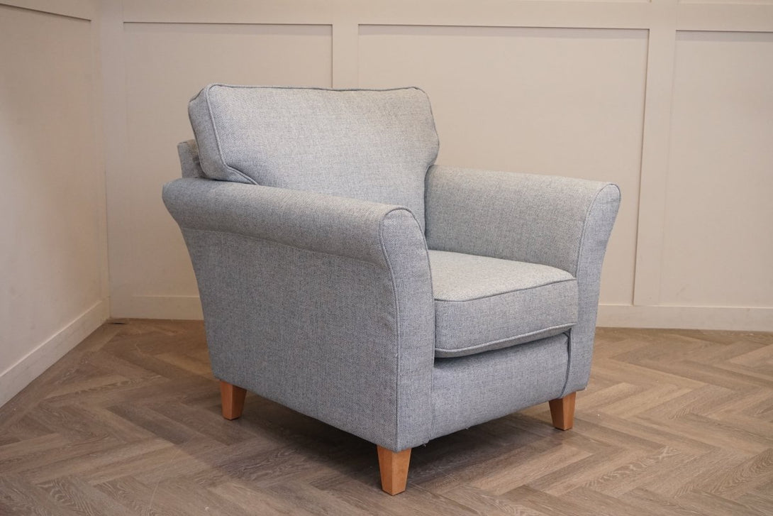 Charlotte II Armchair, Aquaclean Aston Blue