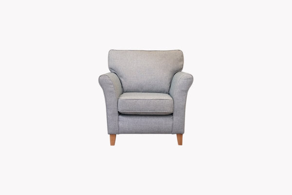 Charlotte II Armchair, Aquaclean Aston Blue