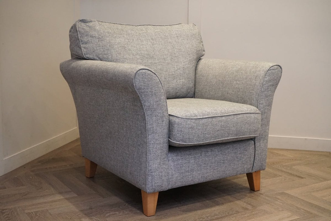 Charlotte II Armchair, Aquaclean Connie Grey