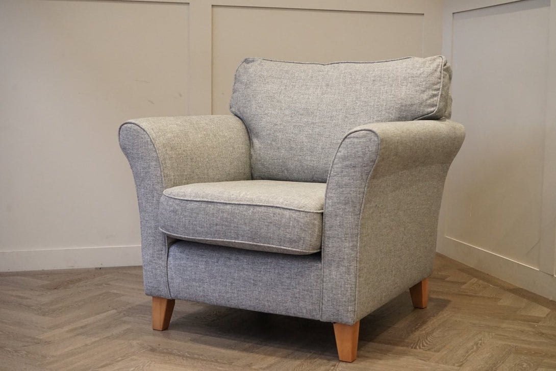 Charlotte II Armchair, Aquaclean Connie Grey